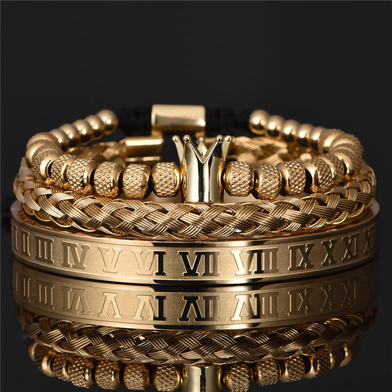Luxury Adjustable Kingdom Crown Inspired Vintage Bracelet sets
