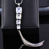 Crystal Long Tassel Necklace For Women