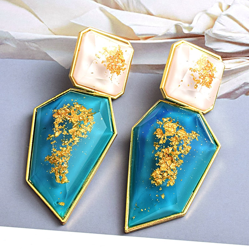 Clear And Pure Resin Elegant Drop Earrings - The Trendy Accessories Store