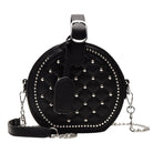 Round Rivet Fashion Chain PU Leather Bag - The Trendy Accessories Store