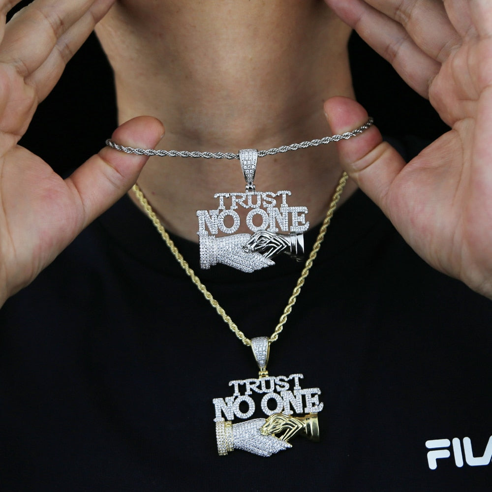 Iced Out True Real Life  Statement Pendant Necklaces
