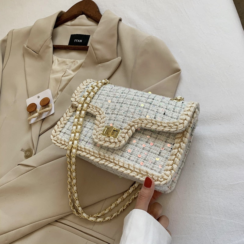 Sequins Crossbody bag Designer Bag - The Trendy Accessories Store