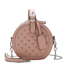 Round Rivet Fashion Chain PU Leather Bag - The Trendy Accessories Store