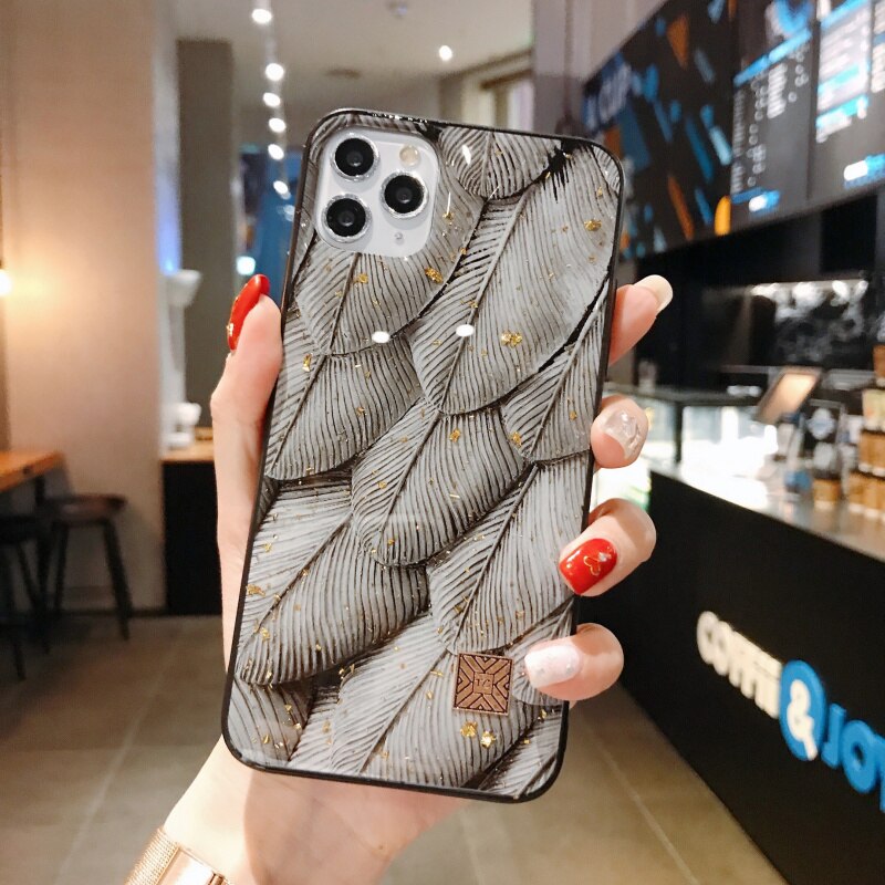 3D Luxury Gold and Blue Silicone iPhone Case - The Trendy Accessories Store