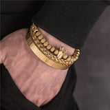 Luxury Adjustable Kingdom Crown Inspired Vintage Bracelet sets