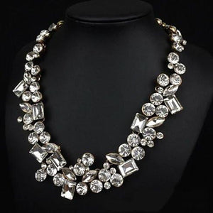 Hello Gorgeous! Diamond Crystal Statement Women's Necklace - The Trendy Accessories Store