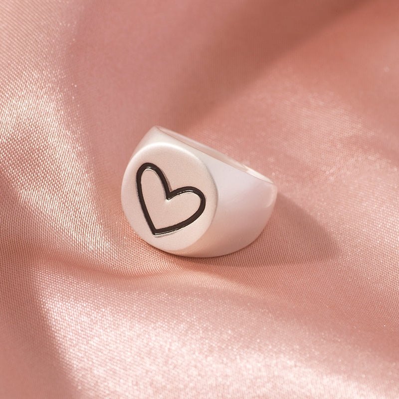 Various Heart Shape and Colorful Rings