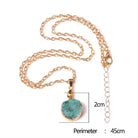 Handmade Gold Plated Chain Necklace with Natural Minerals Stone Crystal Charm Pendant - The Trendy Accessories Store