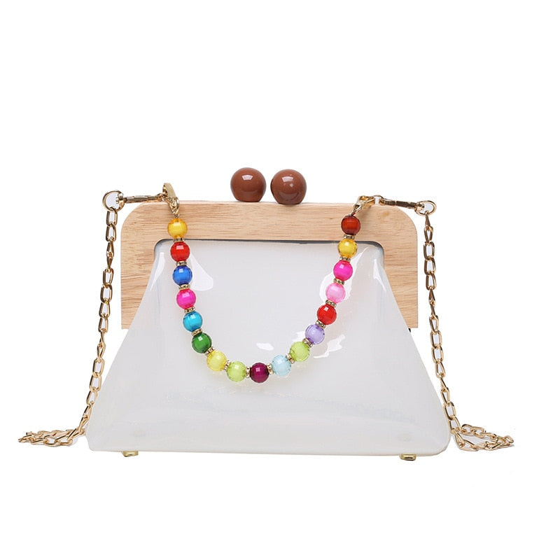 Luxury Fancy Acrylic Chain Bag Crossbody Handbag