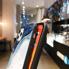 3D Luxury Gold and Blue Silicone iPhone Case - The Trendy Accessories Store