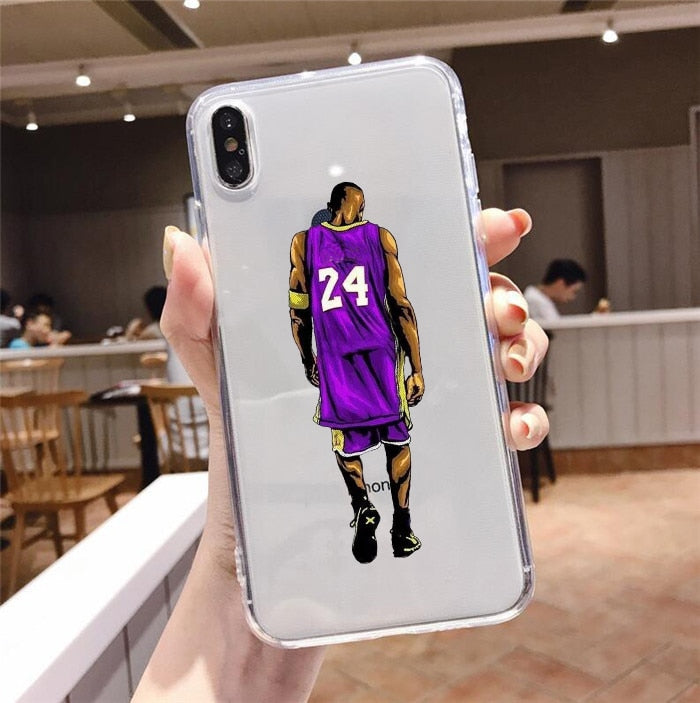 Legendary basketball Superstar 24 Transparent Soft Silicone iPhone Case - The Trendy Accessories Store