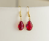 Gold Plated Faceted Birthday Earrings, - The Trendy Accessories Store