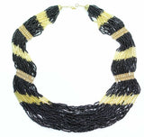 Black Mamba Layered Beads Necklace - The Trendy Accessories Store