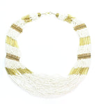 Empress Layered Beads White Necklace - The Trendy Accessories Store