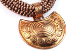 Crescent Moon Spiral Statement Necklace - The Trendy Accessories Store