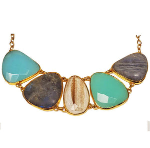 Multi Gemstone Statement Necklace - The Trendy Accessories Store