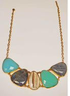 Multi Gemstone Statement Necklace - The Trendy Accessories Store