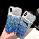 Floral and Unicornwith Glitter Water Liquid iPhone Case - The Trendy Accessories Store