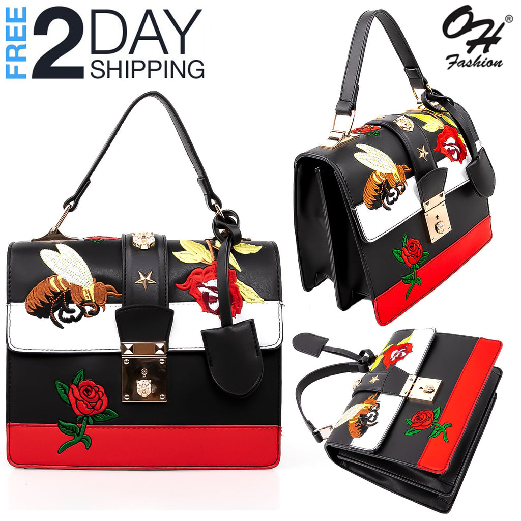 Black Edgy Fashion Handbag - The Trendy Accessories Store