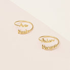 Personalized Adjustable Double Name Couple Rings - The Trendy Accessories Store