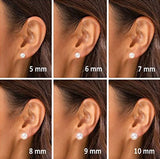 14K Gold AAA+ White Freshwater Princess Pearl Earrings Studs - The Trendy Accessories Store