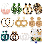 Set of 9 pairs of Various Acrylic Earrings for Women and Girls