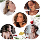 Set of 9 pairs of Various Acrylic Earrings for Women and Girls - The Trendy Accessories Store