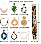 Set of 9 pairs of Various Acrylic Earrings for Women and Girls - The Trendy Accessories Store