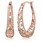 Sterling Silver Yellow and Rose Gold Plated Hoop Earrings - The Trendy Accessories Store