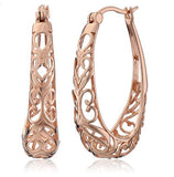 Sterling Silver Yellow and Rose Gold Plated Hoop Earrings - The Trendy Accessories Store