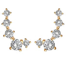 14K Gold Plated Sterling Silver Mini Cubic Earrings With Lab Grown Diamond for Women or Girls - The Trendy Accessories Store