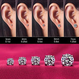Set of 5 Pairs 14K Gold and Silver Plated CZ Stud Earrings with Lab Grown Diamond - The Trendy Accessories Store