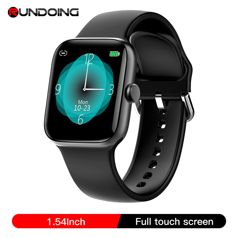 RUNDOING Full Touch Screen smart watch with Aluminum alloy Case