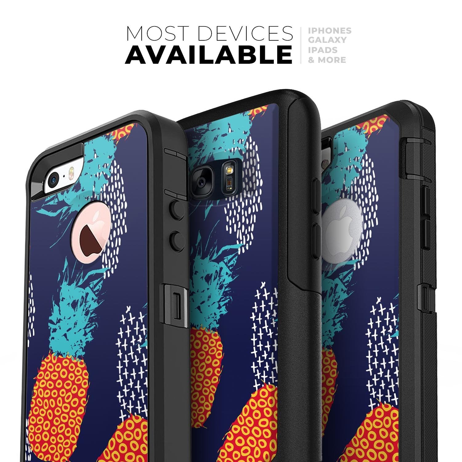 Retro Summer Pineapple Skin Kit for the iPhone Cases - The Trendy Accessories Store