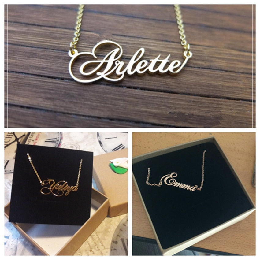 Rose Gold Color Personalized Customized Cursive - The Trendy Accessories Store