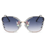 Vintage Gradient Fashion Eyewear Butterfly Sunglasses