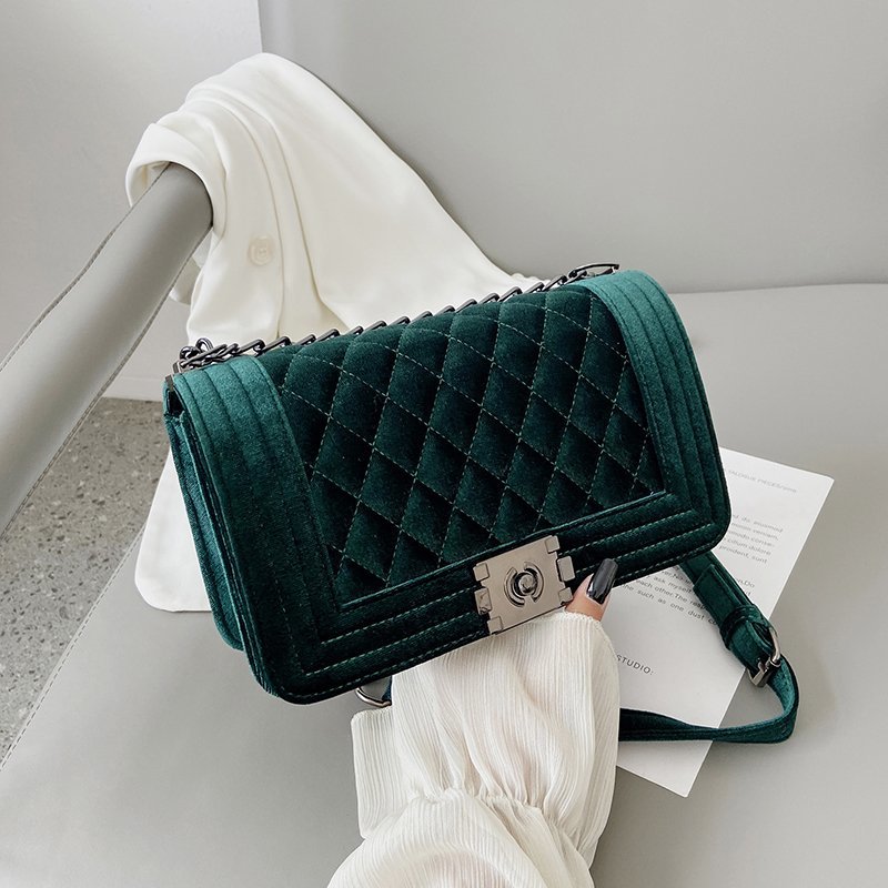 Luxury Women Crossbody Velvet Hand Bags Fashion Trendy Designer