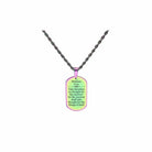 Solid Stainless Steel Men's Scripture Tag Necklace - Matthew 6:34 - The Trendy Accessories Store