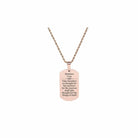 Solid Stainless Steel Men's Scripture Tag Necklace - Matthew 6:34 - The Trendy Accessories Store