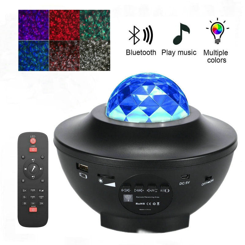 Night Light Led Projector With Bluetooth Speaker For Childrens