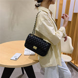 Pu Leather Lingge Women Shoulder Bag