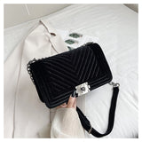 Luxury Velvet Crossbody Handbag