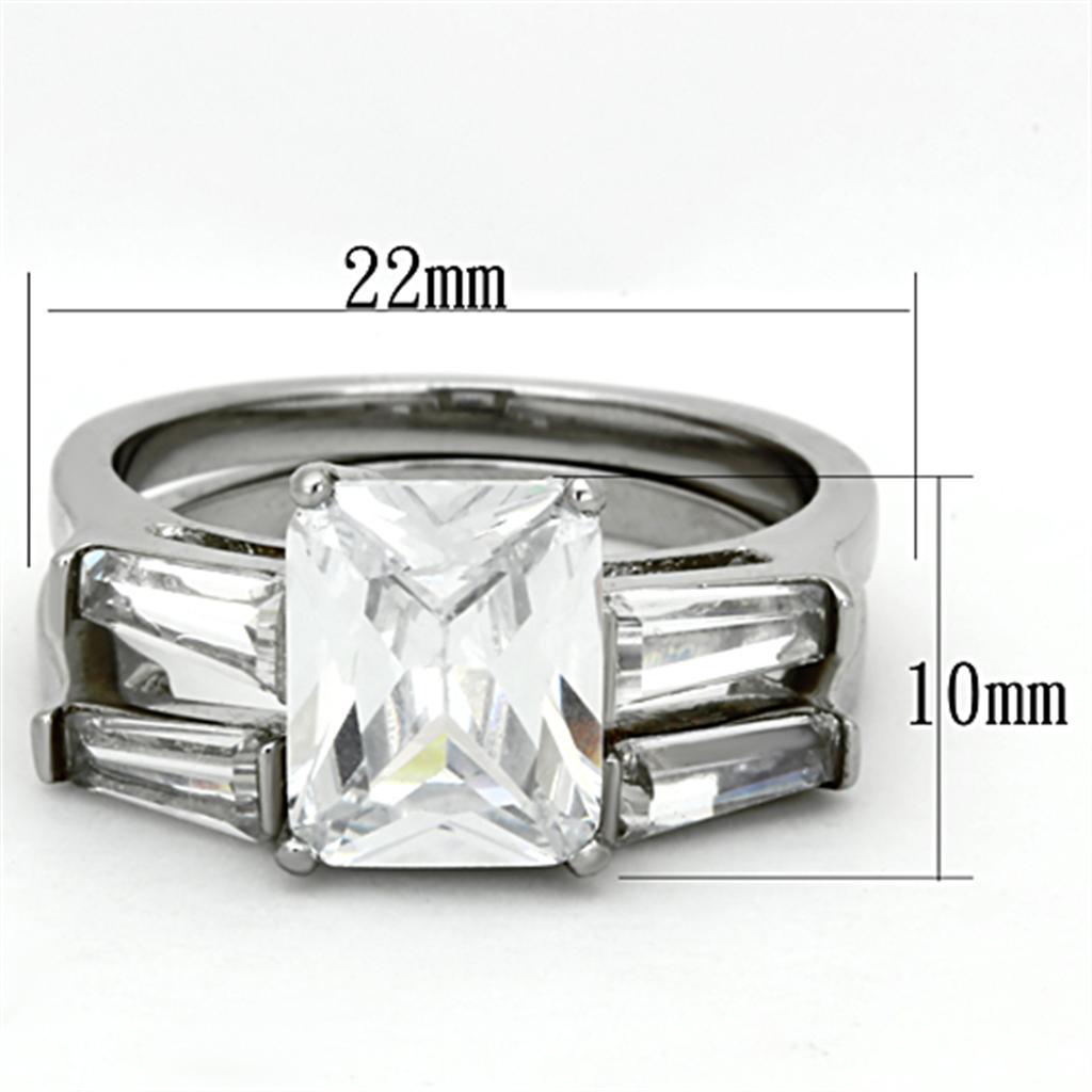 TK1229 High polished (no plating) Stainless Steel Ring - The Trendy Accessories Store