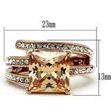 Ion Plating Stainless Steel Rose Gold Ring - The Trendy Accessories Store