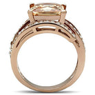 Ion Plating Stainless Steel Rose Gold Ring - The Trendy Accessories Store