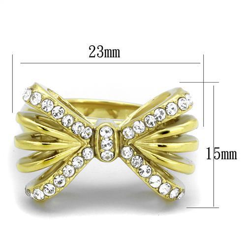 TK2128 IP Gold(Ion Plating) Stainless Steel Ring - The Trendy Accessories Store