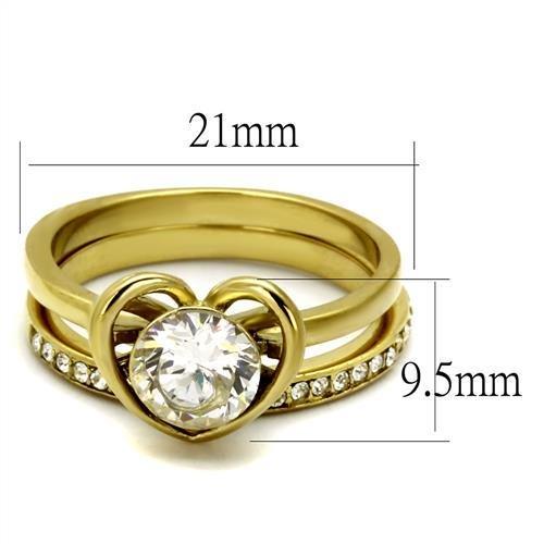 TK2295 IP Gold(Ion Plating) Stainless Steel Ring - The Trendy Accessories Store