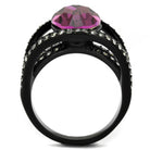 TK2348 IP Black(Ion Plating) Stainless Steel Ring - The Trendy Accessories Store