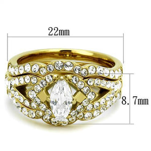 TK2743 IP Gold(Ion Plating) Stainless Steel Ring - The Trendy Accessories Store