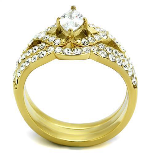 TK2743 IP Gold(Ion Plating) Stainless Steel Ring - The Trendy Accessories Store